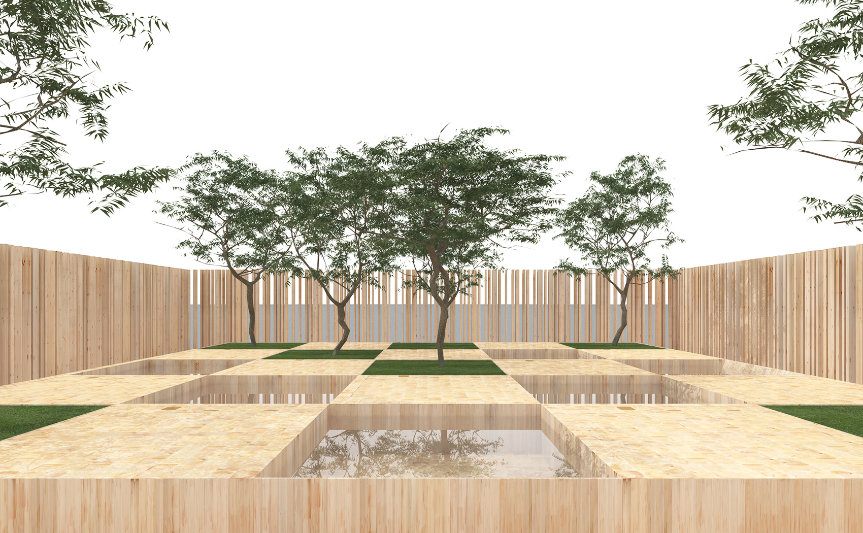 Checkerboard Water Garden