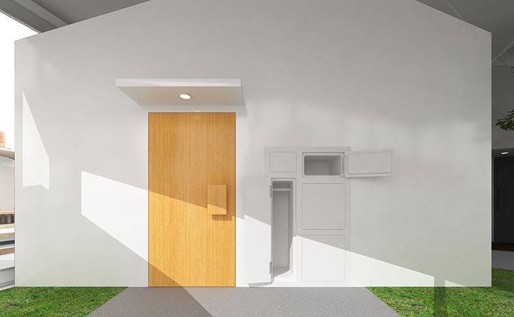 House with Refrigerator Access from Outside