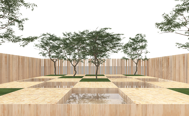 Checkerboard Water Garden